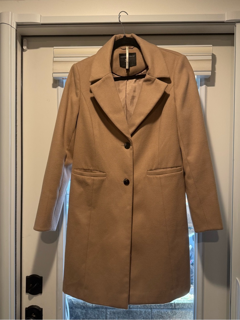 Dorothy Perkins Camel Single-Breasted Coat